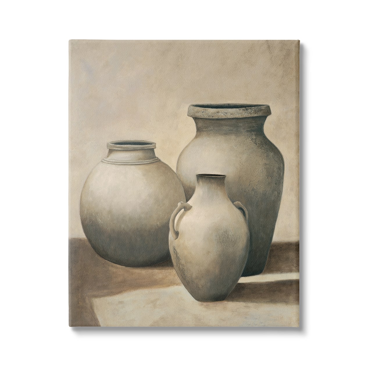 Stupell Industries Clay Plant Pottery Jars Still Life Canvas Wall Art